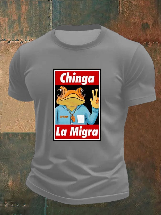 Men's Chinga La Migra Print T-shirt