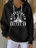 Women's Halloween Witches Print Casual Hoodie