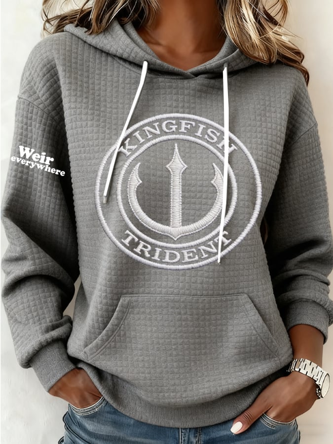 Women's Vintage Rock Tribute Print Hoodie