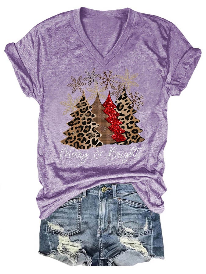 Christmas printed casual T-shirt