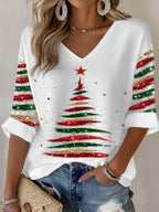 🔥🔥2nd 50% Off 🔥🔥Women's Casual Printed Waffle Top