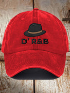 Retro D'R&B Line Art Music Baseball Cap