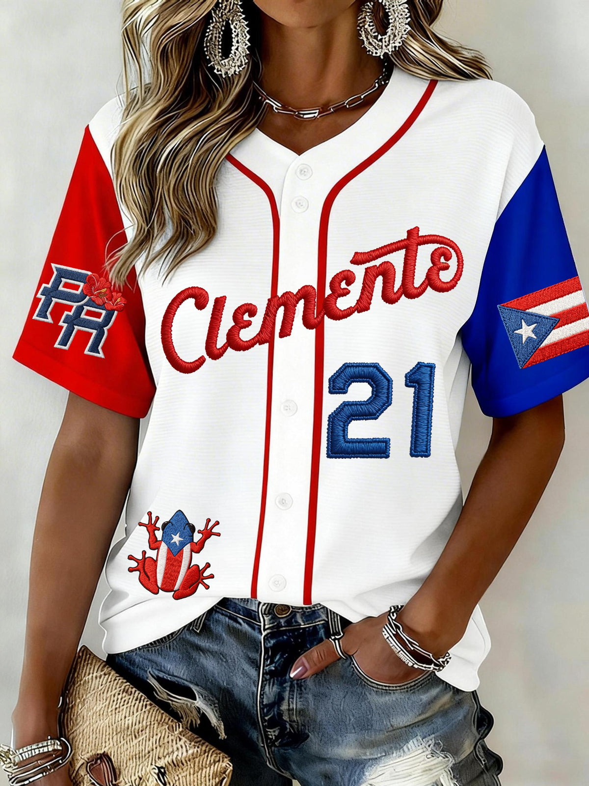 Women's Puerto Rico Baseball Jersey