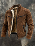 Men's Retro Warm Suede Outdoor Jacket