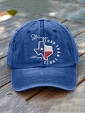 Texas Stronger Than The Storm Print Hat for Men and Women