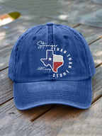 Texas Stronger Than The Storm Print Hat for Men and Women