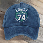 A True Jet 74 Football Art Printed Cap