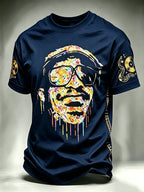 Men's Singer Print Casual T-Shirt