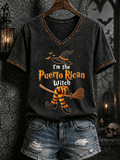Women's Halloween In Puerto Rico Print T-Shirt