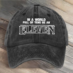 Eleven Stranger Upside Down Hawkins 80s Horror Art Printed Cap