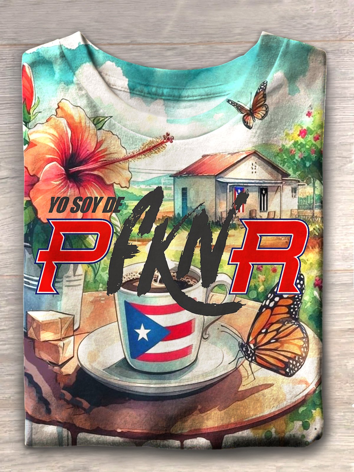 Yo Soy De PFKNR  Puerto Rico Printed T-shirt