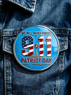 Unisex 9/11 25th Anniversary We Will Never Forget Brooch
