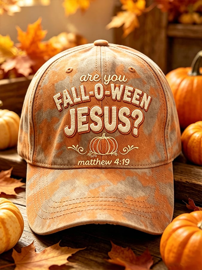 Unisex Fall For Jesus He Never Leaves Art Printed Hat