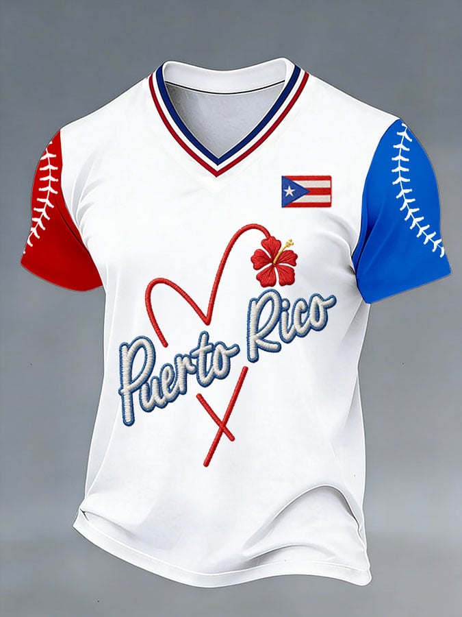 Men's Baseball Print T-Shirt