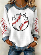 Women's Baseball  Print Hoodie