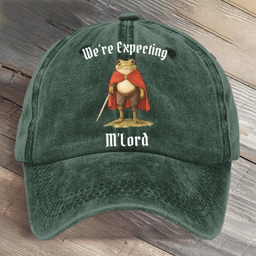 Frog Mom Dad Pregnancy Funny Couple Art Printed Cap