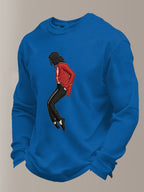Men's Pop Music Legend  Print Crew Neck Top