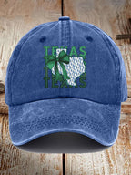 Retro Texas Strong Green Bow Print Baseball Cap