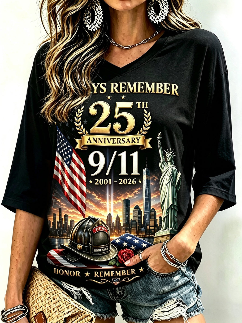 Women's 9/11 Memorial Graphic Top