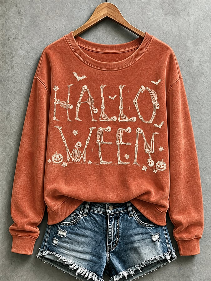 Women'S Casual Halloween Print Top
