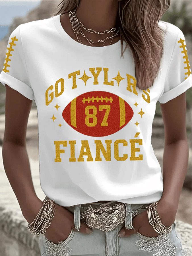 Women's Hot Spot Print Crew Neck T-Shirt