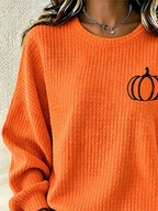 Women's Casual Autumn Printed Pullover Sweatshirt