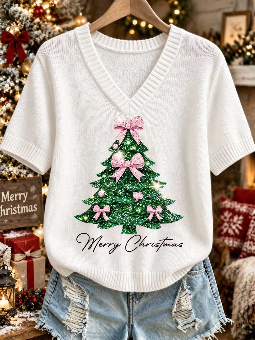 Women's Christmas Print T-Shirt
