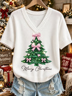 Women's Christmas Print T-Shirt