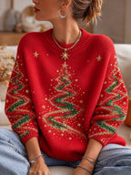 🔥🔥2nd 50% Off 🔥🔥Women's Casual Print Knit Top