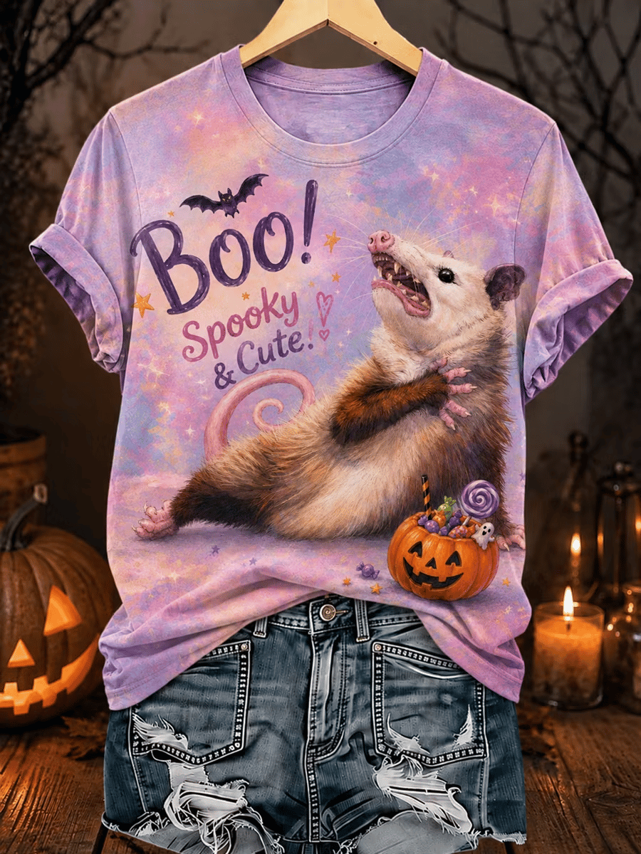 Women's Vintage Halloween Print Top