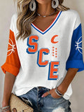 Women's Puerto Rico Basketball Print Waffle-Knit Top