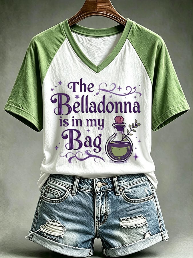 Women's The Belladonna Is In My Bag Print Casual T-shirt