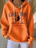 Women's Girls Trip Salem Print Casual Hoodie