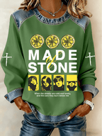 Women's Music Print Fleece Sweatshirt