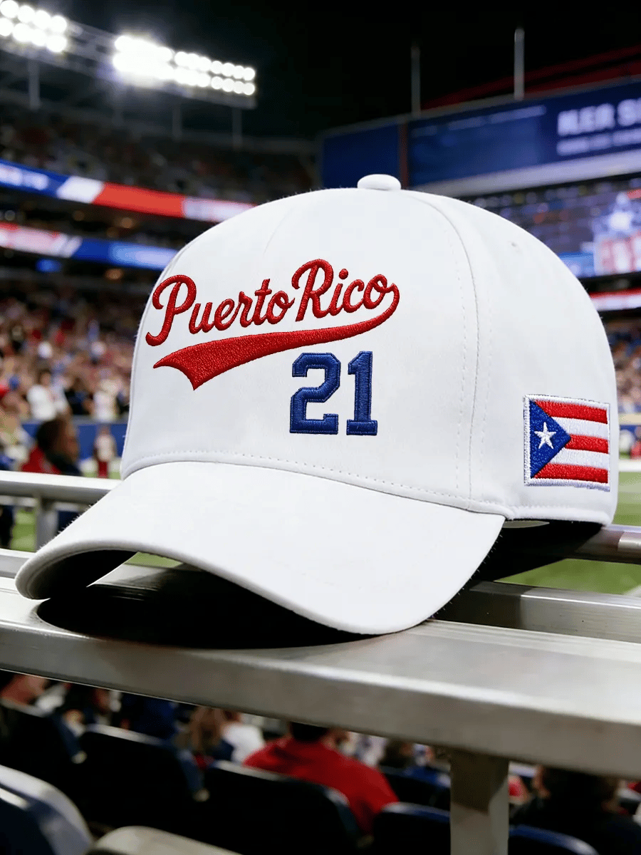 Unisex Puerto Rico Baseball-Print Hat