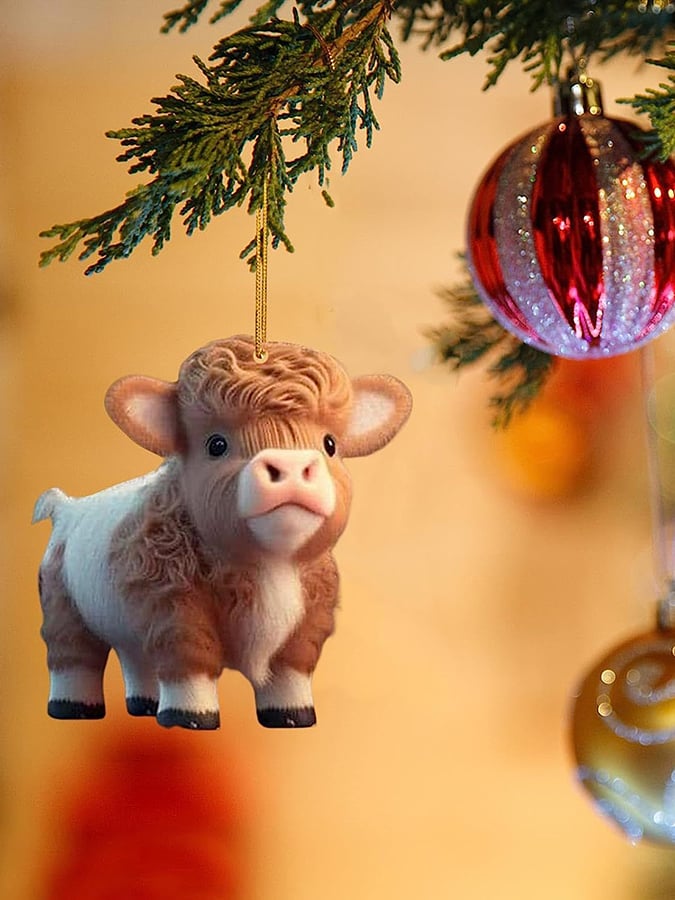 Funny Animal Christmas Stocking Decoration Flat Pendant
