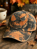 Unisex Halloween Scary Pumpkin Face Print Casual Hat