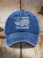 The Fading Of The Red White And Blue Print Baseball Cap