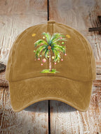 Women's Casual Christmas Palm Tree Print Baseball Cap