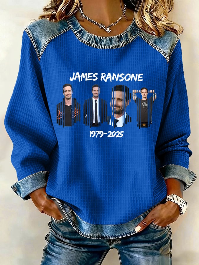 Retro James Print Sweatshirt