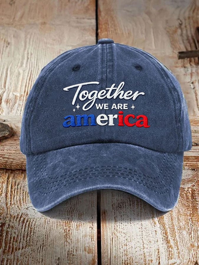 Unisex Together We Are America Print Baseball Cap