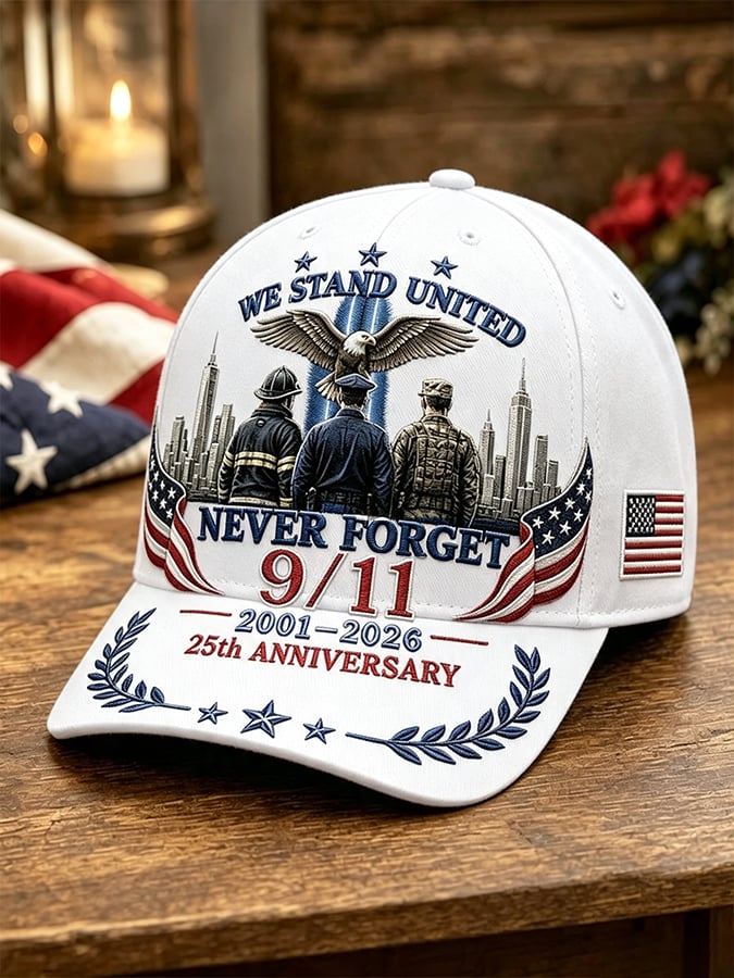 Unisex We Will Never Forget 9 11 Print Baseball Cap