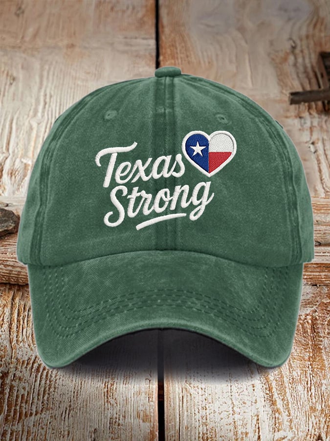 Retro Texas Strong Print Baseball Cap