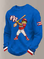 Men's Baseball Printed Waffle Top