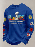 Men's Benito Bowl Print Crew Neck Long-Sleeve Sweatshirt