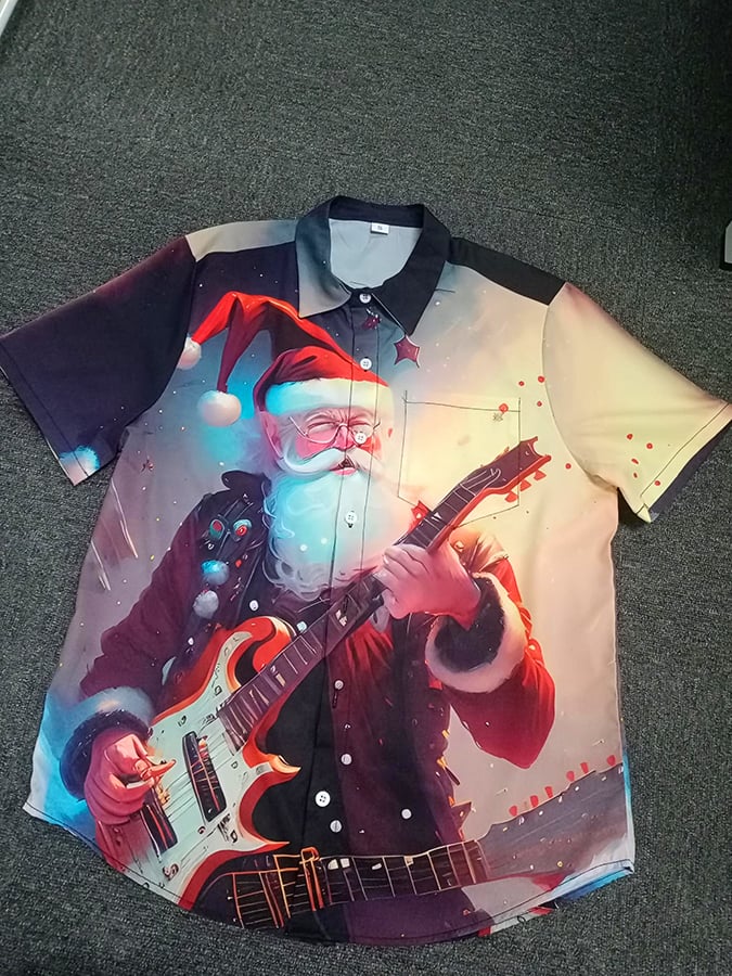 Stylish Santa Print Shirt
