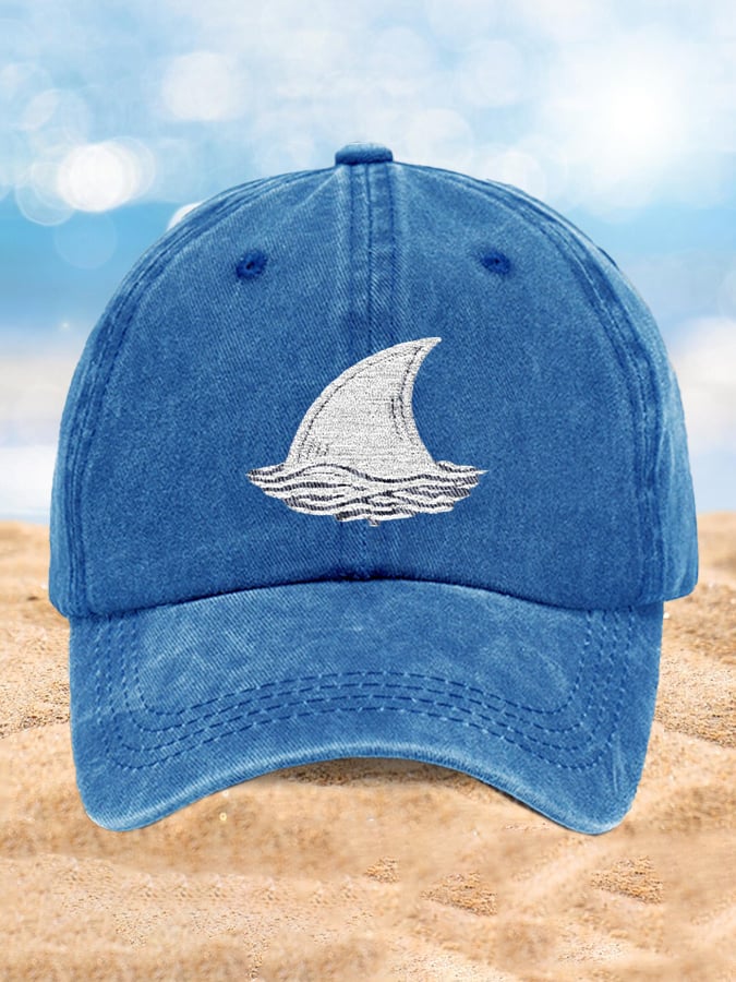 Retro Amity Island 1975 Sharks Print Baseball Cap