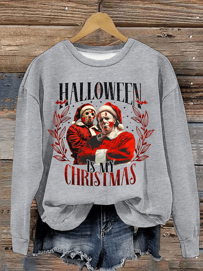 Women's Halloween Is My Christmas Printed Casual Sweatshirt
