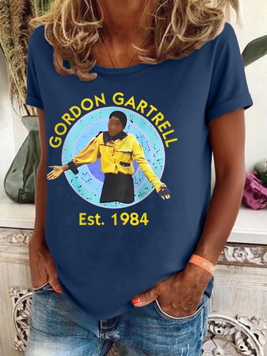 Women's Retro 80s Show Gordon Gartrell Est.1984, R.I.P Malcolm-Jamal Warner Memorial Print T-Shirt