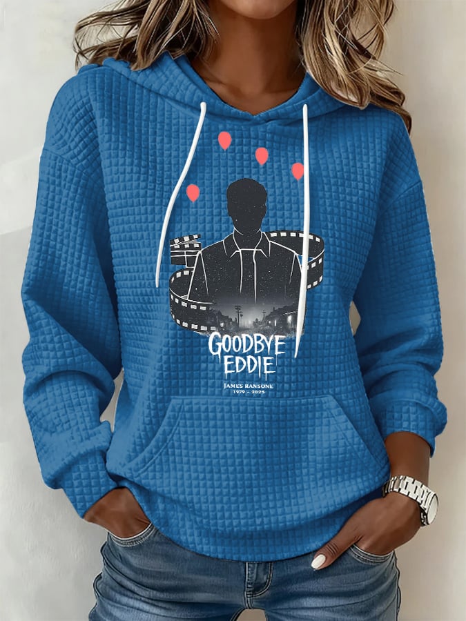 Retro Goodbye Eddie Print Hoodie